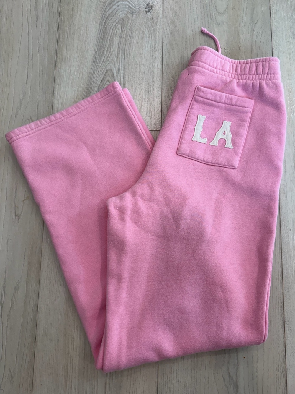 PacSun Pink Wide Leg Fleece Sweatpants M